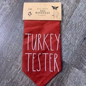 Rae Dunn Turkey Tester Pet Bandana-Size S/M